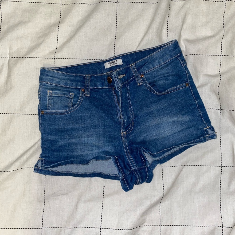 High Waisted Cheeky Jean Shorts